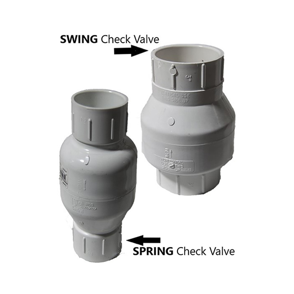 This is a PVC Spring and Check Valve comparison.