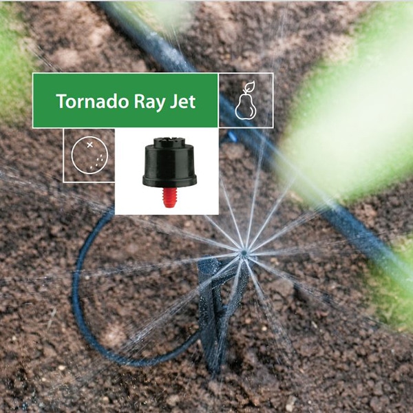 Tornado Ray Jet Sprayers on Stakes. Great for Blueberries and Nursery. (Head
