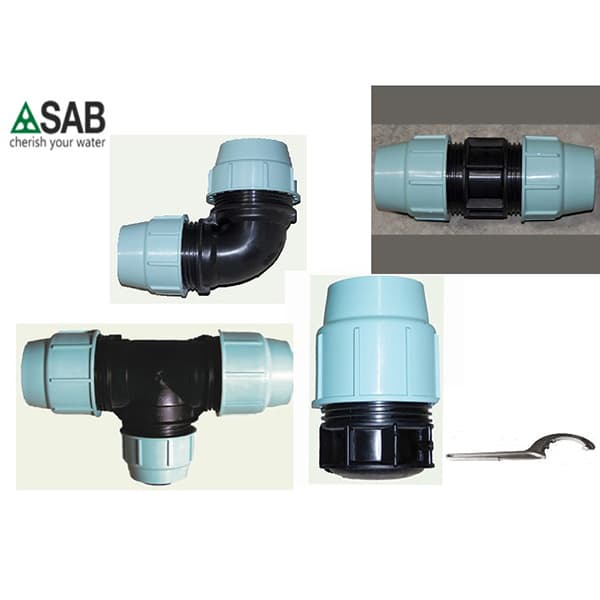 Layfit Fittings that fit Layflat and Oval Hose with no Clamps needed.