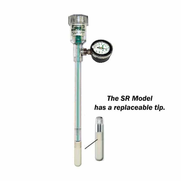 This is a Model R irrometer soil moisture reading tensiometer